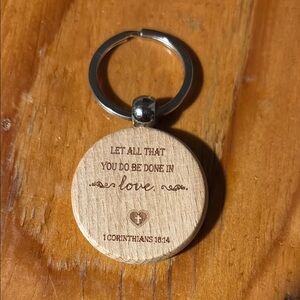 Inspirational Wooden Keychain